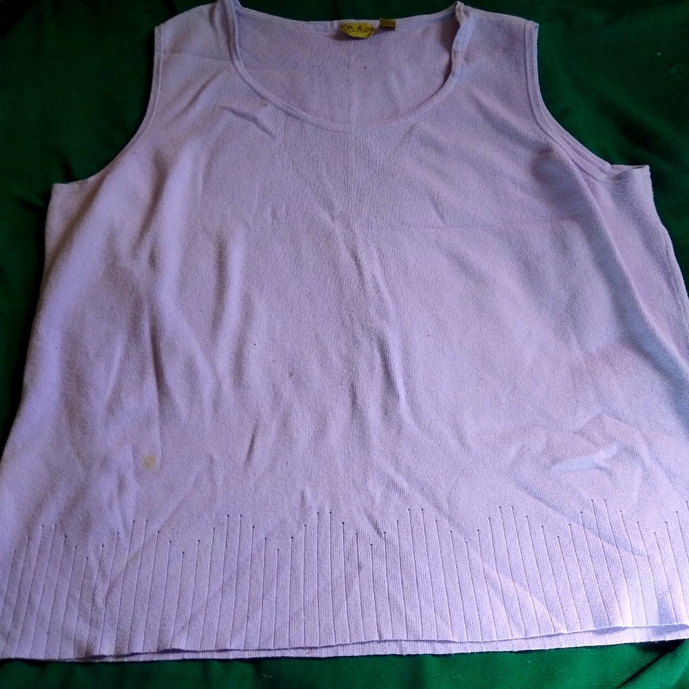 Lavender sweater vest. Plus size 3X.